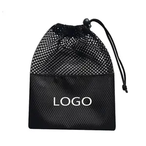 Custom Polyester Small Nylon Mesh Bag Net Drawstring Pouch For Gift Jewelry Golf Ball Sunglasses Packaging