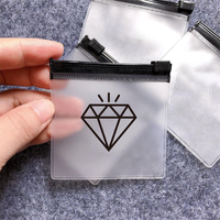 Sacs d'emballage de bijoux de mode avec logo personnalisé, petit sac à fermeture éclair en plastique transparent, mini sac zip-lock en PVC transparent, boîte à bijoux