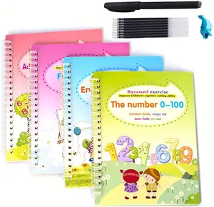 Groothandel tracing papier kalligrafie-Ani Engels Herbruikbare Notebook Sets Voor Kids Zonk Hand Schrijven Kalligrafie Tracing Magic Praktijk Copybooks