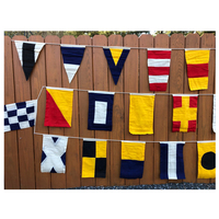 Vente en gros Extérieur Lettre A à Z Alphabet Drapeau nautique Couleur Haute Qualité Marine Internationale Drapeaux de Signalisation Maritime