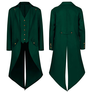 Veste Steampunk Victorienne Vintage pour Homme Veste Gothique Médiévale Redingote Classique Cosplay Halloween Costume Tailcoat - Product Image 6