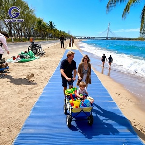 Tappetino per Spiaggia Accessibile per Disabili, Sedia a Rotelle da Spiaggia in Poliestere, Tappeto per Mobilità Accessibile per Turismo - Product Image 1