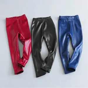 <span class=keywords><strong>Legging</strong></span> d'hiver en similicuir PU pour filles, collants doublés en <span class=keywords><strong>polaire</strong></span> épaisse - Product Image 1