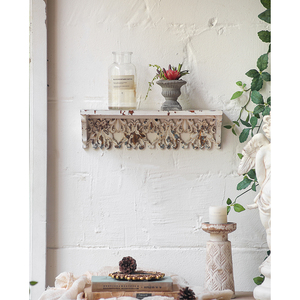 Estantes de Pared de Alta Calidad, Estante de Esquina de Madera Envejecida Estilo Vintage, Adornos de Pared para Sala de Estar, Estantes <span class=keywords><strong>Flotantes</strong></span> Estilo Boho - Product Image 3