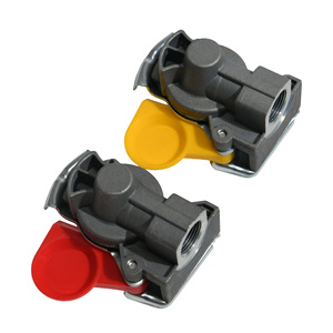 Acoplamiento de palma Glad Hand DOT rojo y amarillo, juego de acoplamiento de freno de manguera de aire Gladhand <span class=keywords><strong>para</strong></span> camiones, semirremolques y vehículos recreativos - Product Image 2