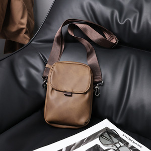 Sac à bandoulière pour homme en cuir PU, sac à bandoulière tendance, sacs à main de marque, mode décontractée, sac de poitrine pour homme - Product Image 4