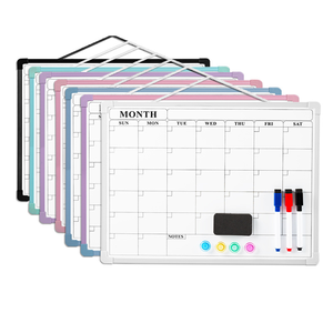 Petit <span class=keywords><strong>tableau</strong></span> blanc double face suspendu, <span class=keywords><strong>tableau</strong></span> blanc portable pour la planification, calendrier mensuel, <span class=keywords><strong>tableau</strong></span> blanc effaçable à sec pour mur - Product Image 2
