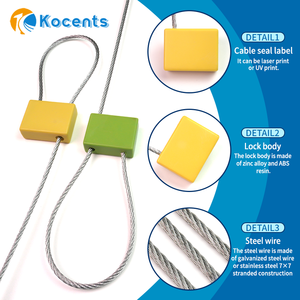 Kocents <span class=keywords><strong>Cable</strong></span> de Seguridad de Alta Seguridad, Cierre de <span class=keywords><strong>Cable</strong></span> de Bloqueo de Mar, Sellado de <span class=keywords><strong>Cable</strong></span> Autoblocante - Product Image 3