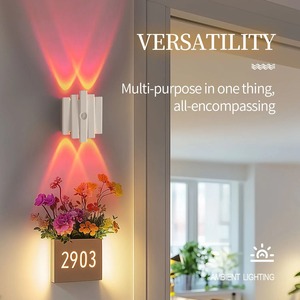 4 Heads <b>LED</b> Night <b>Light</b> <b>with</b> Motion <b>Sensor</b> RGB Gradient Wall Lamp Rechargeable Ambient <b>Light</b> Dimmable Magnetic Indoor <b>Lights</b> - Product Image 4