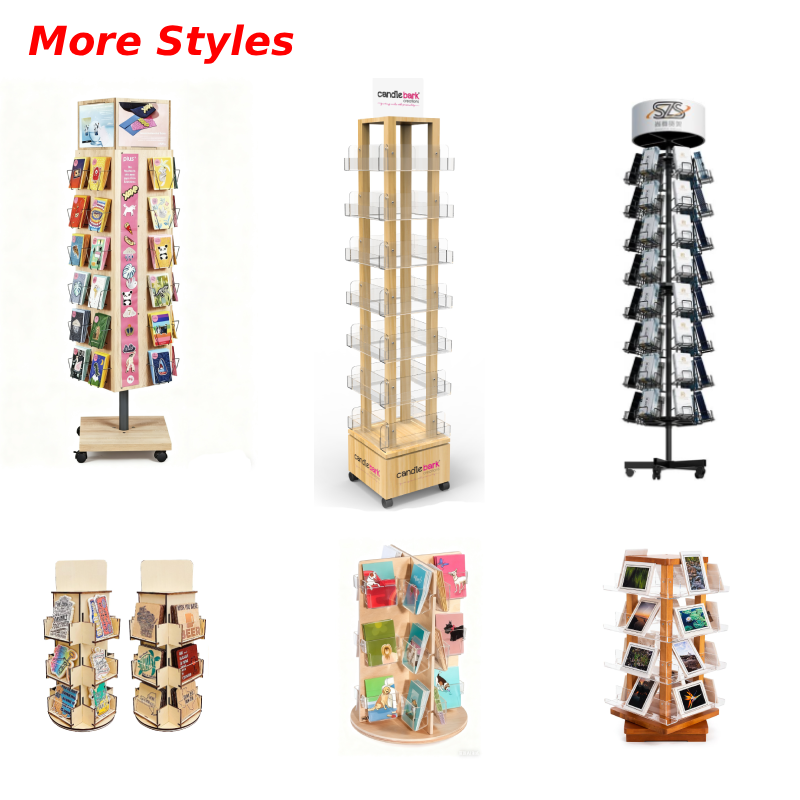 Apache Custom Wood Cards Rotating Display Stand Display Racks for Bookstore & Stationery Store & Gift Shop — view 6
