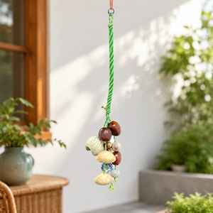 Campanas de Viento de Frutas Secas Naturales al por Mayor, Sonajeros de Mano, Decoración de Pared de Cuerda Tejida a Mano, Accesorios Artesanales Boho para Campanas de Viento - Product Image 6