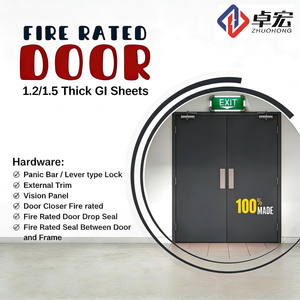 <span class=keywords><strong>Porte</strong></span> coupe-feu en acier certifiée de conception postmoderne, ouverture manuelle, double <span class=keywords><strong>porte</strong></span> avec <span class=keywords><strong>fermeture</strong></span> <span class=keywords><strong>automatique</strong></span>, usage commercial, garantie de 2 ans - Product Image 1