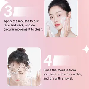 Factory Customized Pore Cleansing Makeup Remover Foaming Sakura Aerated Foaming Texture Cosmetics Dissolving Cleanser Mousse