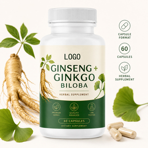 Comprimés d'extrait de ginseng coréen Panax de haute qualité et de ginkgo biloba rouge pour la gestion de l'énergie, la santé cérébrale et le sommeil - Product Image 3