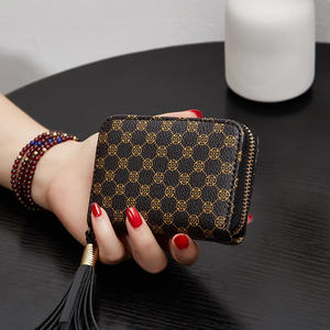 <span class=keywords><strong>Portafoglio</strong></span> per carte di credito in pelle Pu <span class=keywords><strong>rosa</strong></span> da <span class=keywords><strong>donna</strong></span> di design di lusso stampato personalizzato con cerniera - Product Image 2