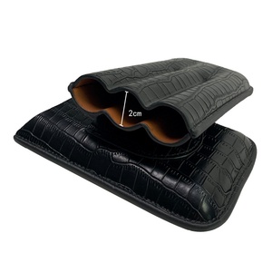 Estuche de Cigarros de Cuero con Patrón de Bambú, Juego de 3 Piezas con Humidificador, Acabado Esmerilado, Diseño de Lujo Ligero, Almacenamiento para Cigarros Cubanos, <span class=keywords><strong>Precio</strong></span> de Fábrica - Product Image 2