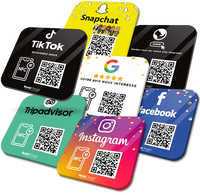 Plaque NFC étanche en PVC sur mesure 80mmX80mm pour avis TikTok – Augmentez vos évaluations