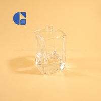Flacon de parfum en verre transparent carré de luxe de 50 ml, col à vis de 14 mm, flacon de parfum de 100 ml pour emballage cosmétique