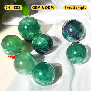 Wholesale Natural <b>Crystal</b> Fluorite Sphere <b>Ball</b> Hand Polished Green Fluorite Sphere for Decoration - Product Image 5
