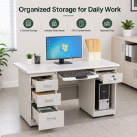 Bureau d'ordinateur multifonctionnel moderne en métal durable et écologique, poste de travail autonome pour la maison, le bureau et le commerce