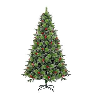 Árbol de Navidad Artificial de <span class=keywords><strong>PVC</strong></span>+PE con Piñas Blancas y Puntas Rojas, 1.5/1.8 Metros - Product Image 4