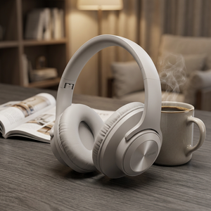 Auriculares Inalámbricos DOQAUS Over-Ear 5.3 ANC con Control Táctil y Sonido Hi-Fi, Blancos - Product Image 5
