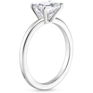 Elegante anillo de compromiso de cristal plateado blanco, anillo de regalo de joyería para propuesta de matrimonio para mujer - Product Image 2