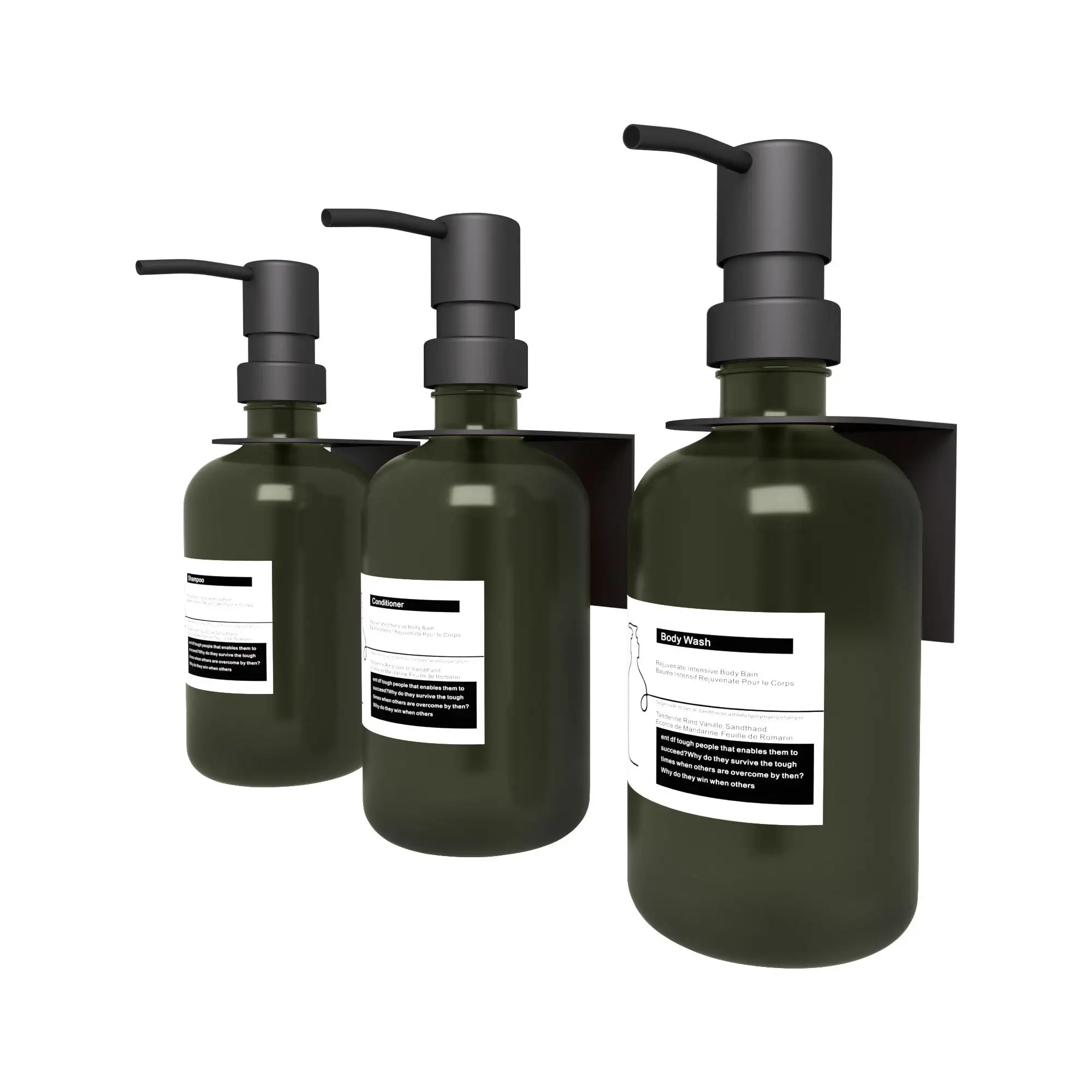 500 Ml Zeepfles Aan De Muur Gemonteerde Shampoo Lotion Zeepdispenser Hervulbare Fles Met Wandhouder