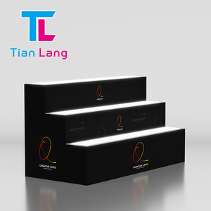 โต๊ะอลูมิเนียมแบบมีไฟ LED ด้านหลังสำหรับจัดแสดงนิทรรศการอะคริลิค - Product Image 1