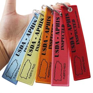 Logotipo personalizado Jet Tag llavero bordado motocicleta tejido coche llave etiquetas - Product Image 6