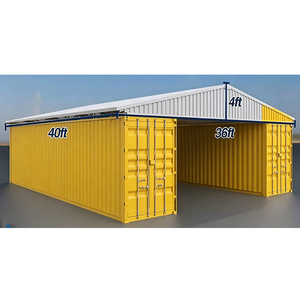 Toit de conteneur extérieur sur mesure, imperméable, anti-usure, en acier coloré, kit de toiture pour conteneur maritime, entrepôt, garage - Product Image 4