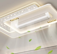 Ventilateur de plafond LED moderne sans pales, télécommandé, à intensité variable et silencieux, idéal pour salon et chambre à coucher