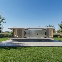 Maison Modulaire Préfabriquée Moderne Modèle X7-E en Acier, Tiny House sur Roues Entièrement Équipée, Pod de Jardin Mobile, Bureau Portable, Maison de Jardin