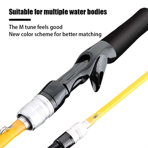 Canne à pêche JSFUN Carbon Creek, 2 sections, spinning casting, 1,8 m/2,1 m, canne de voyage, baitcasting, ultralégère, en fibre de carbone - Product Image 5