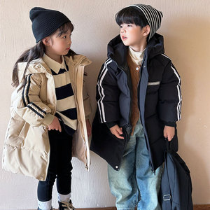 Manteau d'hiver long à capuche pour garçons et filles, nouvelle veste matelassée avec fermeture éclair, manteau chaud pour enfants - Product Image 2
