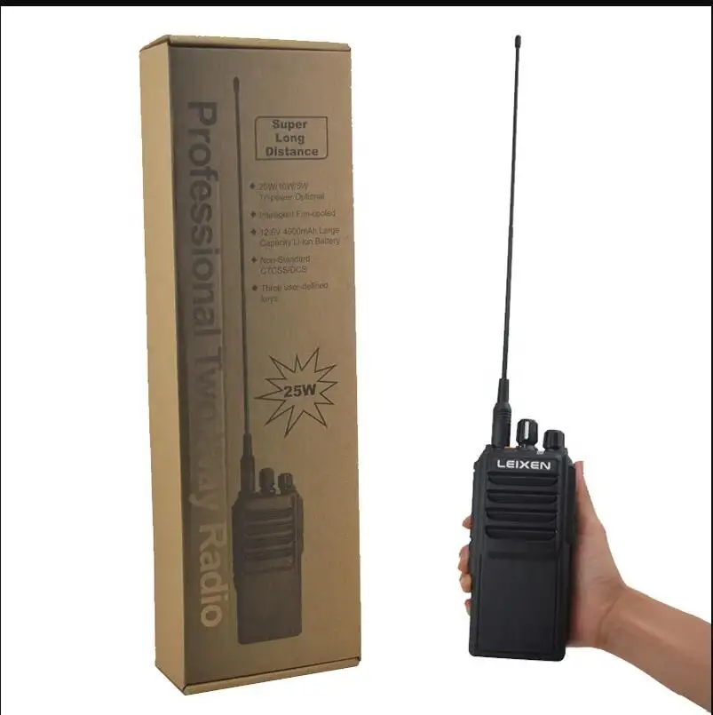 LEIXEN-Walkie talkie de radio bidireccional, radio de dos vías VHF/UHF de 25W, rango de 20km, 1 unidad