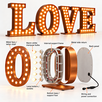 Lettres lumineuses LED sur pied grand format pour événements, location de décorations de mariage, enseigne lumineuse LED personnalisée pour fêtes