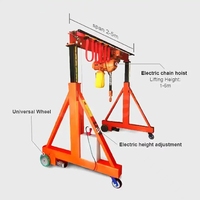 Mini-grue portative mobile à portique pour atelier, hauteur de levage 3 m, 2 tonnes, 3 tonnes, 4 tonnes - Prix