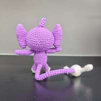 Boneka Monyet Kecil Anime Rajutan Tangan, Mainan Anak Berbentuk Hewan Lucu, Boneka Amigurumi Plush yang Dapat Disesuaikan