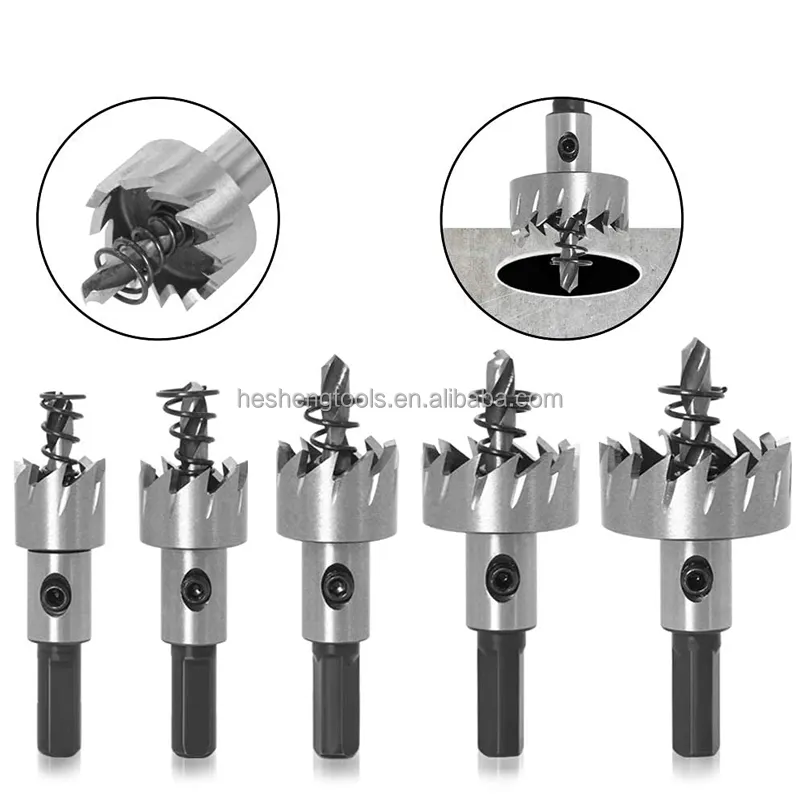 5PC 16-20-25-30mm 고속 강철은 알루미늄 격판덮개 및 철판 훈련을 위해 놓이는 이 구멍 Sawing 오프너 조금을 보았습니다