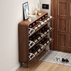 Premium Modern <strong>Rustic</strong> Wooden Luxury Zapatera Ultra Thin Space Saving <strong>Rack</strong> Living Room Furniture <strong>Shoe</strong> Cabinet - Product Image 5