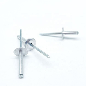Rivets aveugles à large bride en aluminium, à extrémité ouverte, avec mandrin en acier, pour tôles métalliques, directement de l'usine - Product Image 1