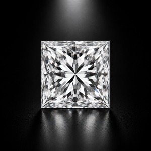 Diamant de laboratoire taille princesse blanc étincelant avec une excellente taille pour la fabrication de bijoux fins et les ensembles de bijoux personnalisés - Product Image 1