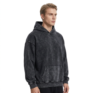 Vêtements de printemps surdimensionnés à col en V, coupe-vent, respirants, imperméables, en tissu éponge, avec motif de lettres brodées, pour hommes, fitness, ODM - Product Image 3
