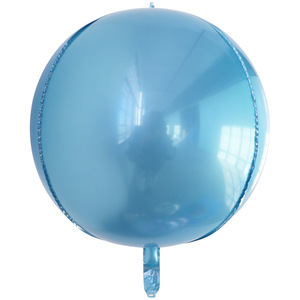 Precio al por mayor Fiesta de cumpleaños Mylar 10 pulgadas Azul claro Rojo Globo de aluminio <span class=keywords><strong>Esfera</strong></span> Ronda Foil 4D Globos - Product Image 1