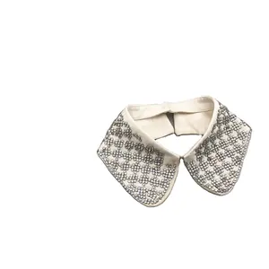 The latest women's collar design heavy work hand-ordered rhinestones accessories shirt collar