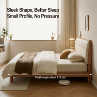 601051 Tête de lit double en bois, style nordique minimaliste moderne, écologique et durable, pour chambre principale