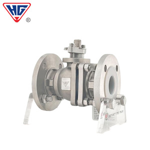 Válvula de Bola de Tres Vías de Acero Inoxidable Hugong Q44F Q45F DN50 con Brida para Agua, Material 304 - Product Image 5