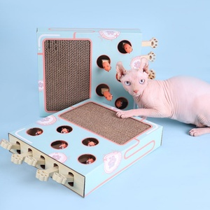 Toptan gotoys oyuncaklar taşlama pençe oluklu kağıt kedi tırmalama panoları interaktif kedi Scratcher karton taşlama pençe oyuncak - Product Image 5
