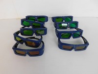 PLC ^^ DLP LINK READY 3D GLASSES - LOT OF 9 - FOR PARTS/REPAIR (QKM25) Warranty Product
